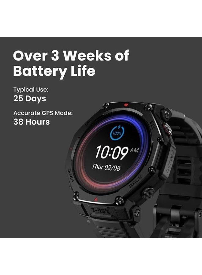 FIPKA Amazfit T-Rex 3 Pro Outdoor Smart Watch 48mm Sapphire AMOLED Display, Ti Bezel, Dual Band GPS, Offline Maps, 25 Days Battery, Built-in Flashlight, 10 ATM, 180+ Sports Mode for Android & iPhone, Black - Image 5